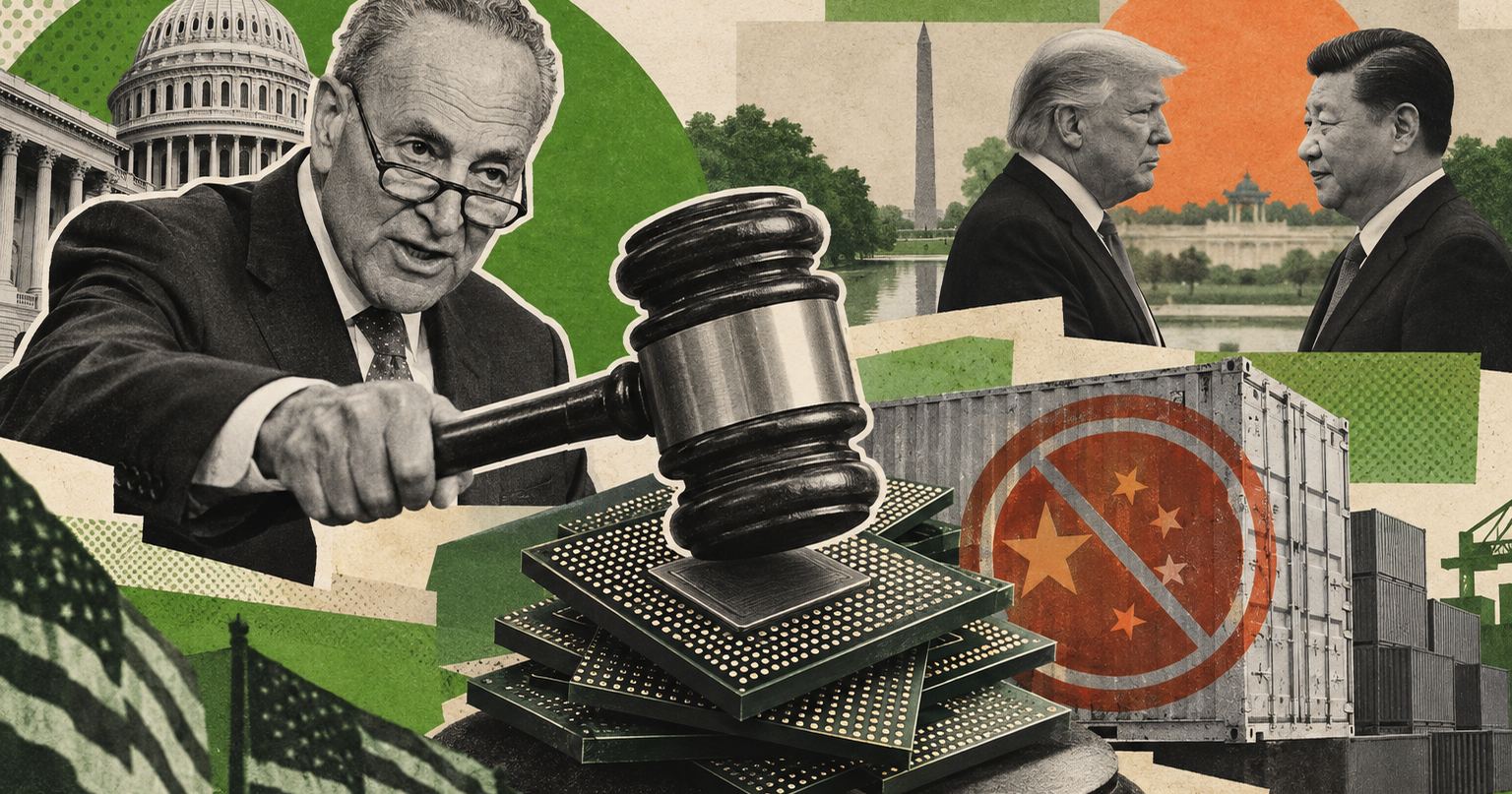 Schumer Presses Senate Vote on AI Chip Export Bills Before Trump Meets Xi in Washington