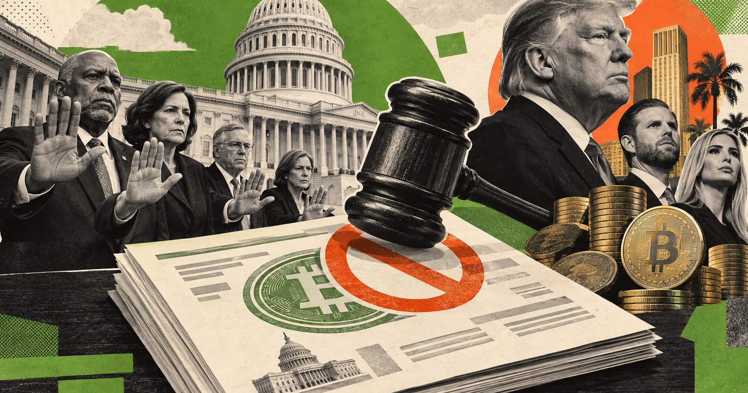 Senate Blocks Clarity Act as Democrats Cite Trump Family Crypto Conflicts of Interest