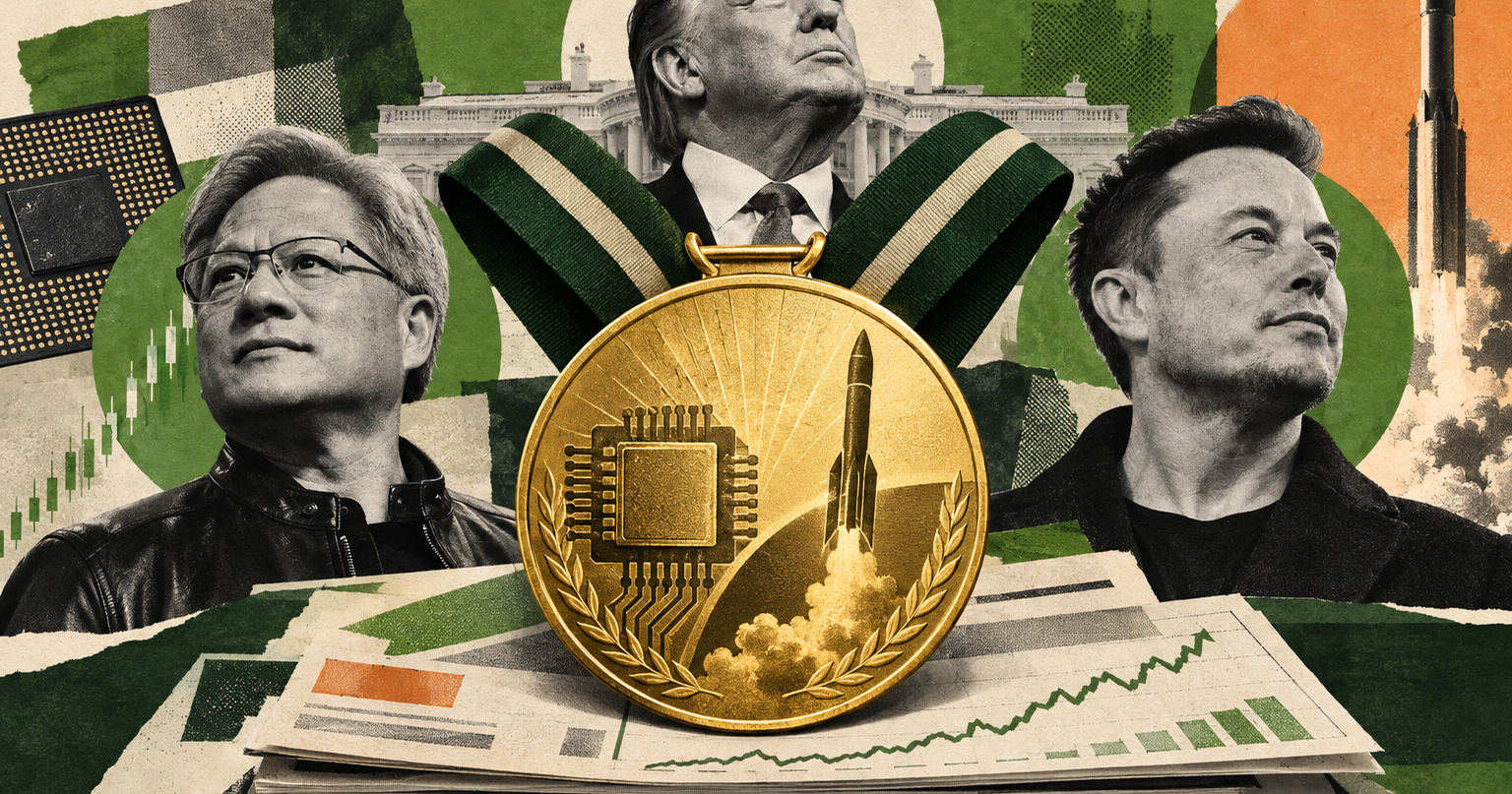 Trump Handed Huang and Musk Science Medals the Day a Filing Showed He Traded Nvidia and Bought SpaceX Debt
