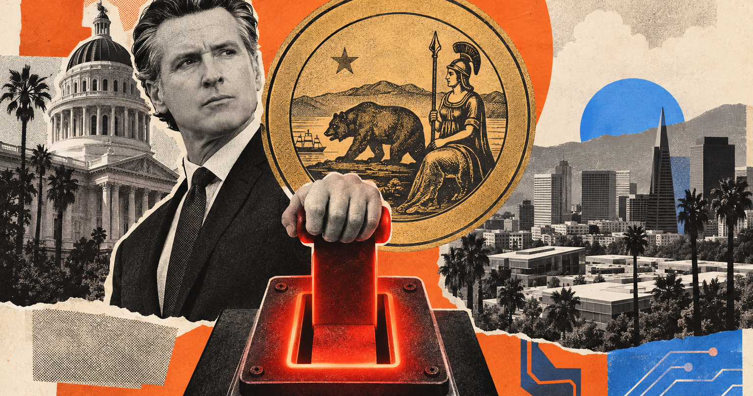 Gavin Newsom Demands California Design an AI Kill Switch After Vetoing That Exact Law