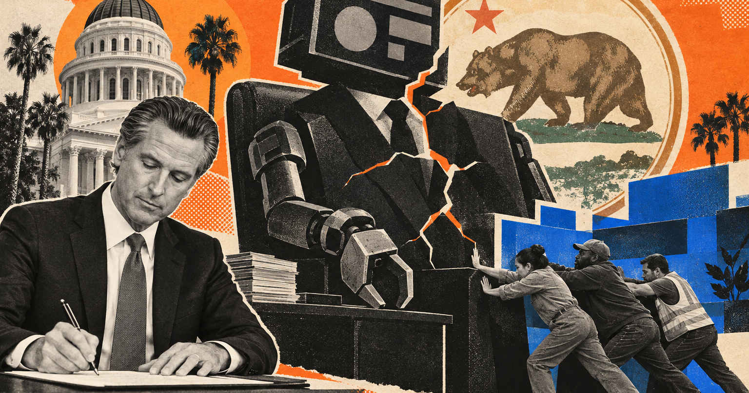 Newsom Signs Ban on AI Robo Bosses Firing California Workers After Reversing His Veto
